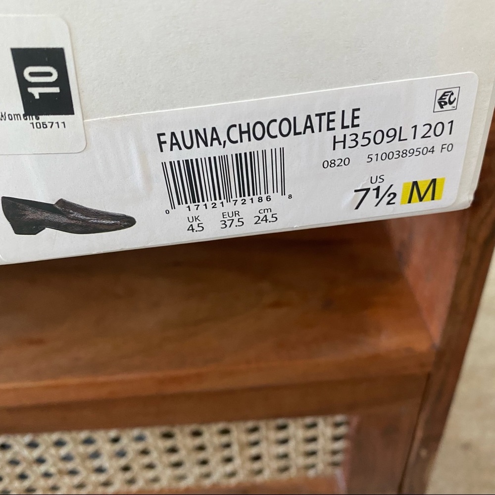 New Vince Fauna Chocolate Snake Loafers - Picture 6 of 6